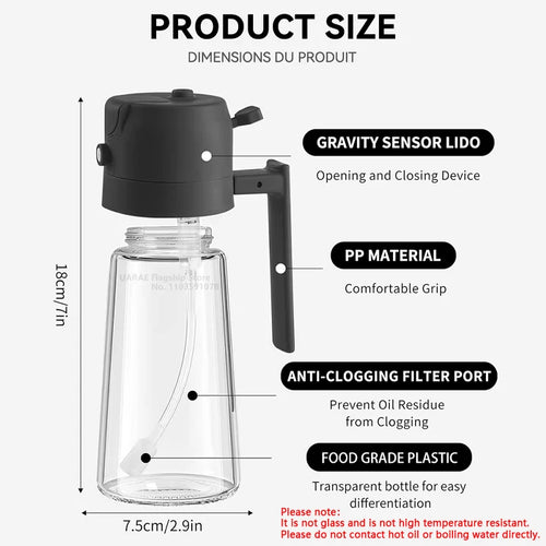2-in-1 Oil Spray Bottle – Spray, Pour & Cook Smarter