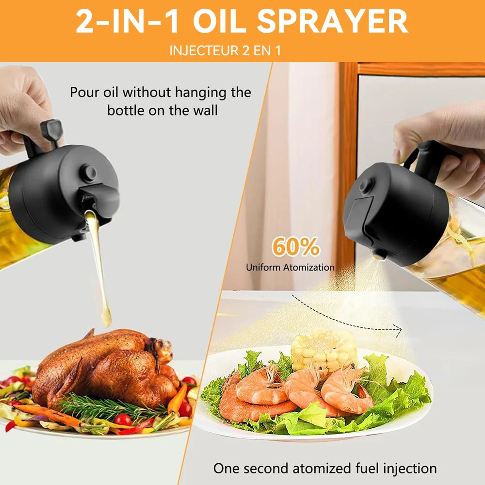 2-in-1 Oil Spray Bottle – Spray, Pour & Cook Smarter