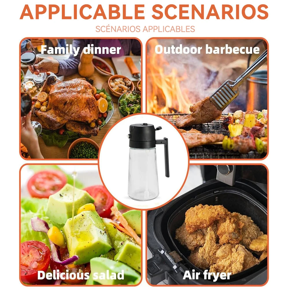 2-in-1 Oil Spray Bottle – Spray, Pour & Cook Smarter